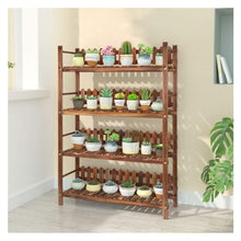 ZOCWJK 4 Tier Plant Stand Pot Display Holder Flower Shelf Multi Level Ladder Plant Display Stand,