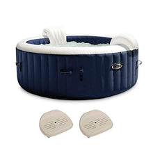 Intex PureSpa Plus 6 Person Inflatable Hot Tub with Bubble Jets Navy