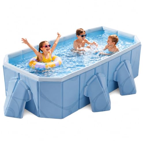 Foldable Above Ground Swimming Pool, Portable Backyard Pool