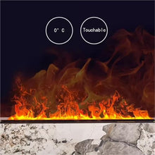 Atomized Fireplace Fireplace with LED Realistic Flame Touch Remote Control Recessed Fireplace Ultra Thin Household(Medium)