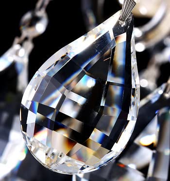 120Pcs 50mm Clear Teardrop Almond Pear Matrix Crystal Prism