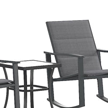 Flash Furniture Rocking Chair Bistro Set, Black, 3-Piece Set