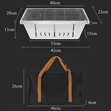 NEWCES Safety Certification BBQ Grill Charcoal Barbecue Grill w/Storage Bag Folding Portable Smoker Grill Stainless Steel Barbeque Grill for Grills & Outdoor Cooking