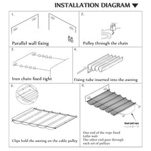 Retractable Pergola Canopy Cover - U Shape Wave Sail Shade,