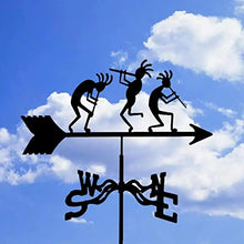 Weathervane Metal for roof Garden Yard Cast Iron Weather Vane Roof Mount Wind Direction Indicator Tool WeatherVanes for Outdoor Farm Barns Garden Stake