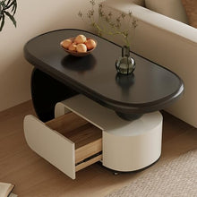 Oval Coffee Table, Modern Coffee Tables Tables with Storage,Minimalist Design for Living Room, Luxury Home Furniture Outdoor Side Table A-100x50cm