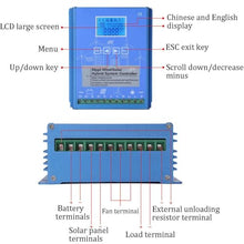 Wind Solar Hybrid Charge Controller 12V/24V/48V MPPT Boost Charge Regulator with LCD Display and Free Dump Load Accurate Fits for Wind and Solar Power Boost Charge,4000W-12V