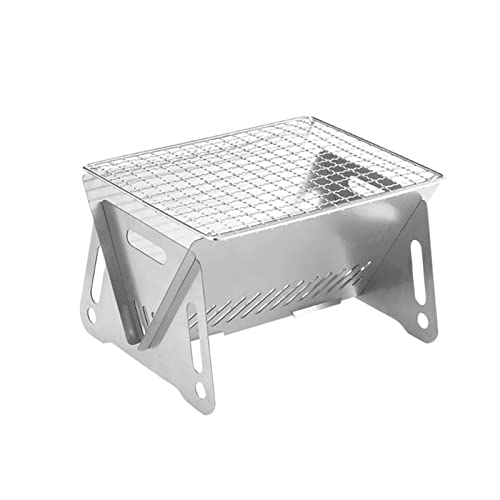 LSSOAZZVVN Small Picnic Basket Grill Basket with Handle for Outdoor Grill Foldable Camping Grill Instant Foldable and Easy to Carry Grill
