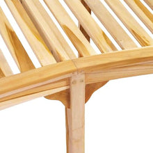 LKJVFCPW 78.7 Inch Banana Bench Solid Teak Wood Garden Seat Curved Patio Furniture for Outdoor Indoor Use
