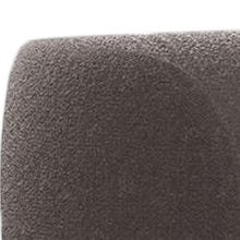 Benzara Srey Loveseat, 64 Inch, Charcoal Gray Boucle, Curved Kidney Shape