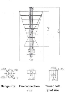 Household Wind Turbine Generator Vertical Wind Energy Generator Breeze Start with External Wind and Solar Complementary Controller Decorative Windmill 24v 100w (24v 200w)