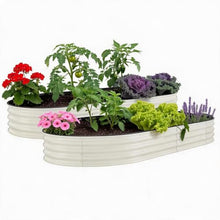 Festisoul 2-Pack 10x4x1.5ft Galvanized Raised Beds – Safety Strips, Rust-Resistant