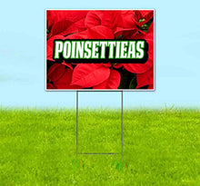 TampaPrinting Poinsettias Yard Sign 18" x 24" with Metal Step Stake