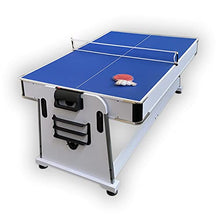 SIMBASHOPPING USA Pool Table 7FT Multigame Blue Air Hockey + Table Tennis + Table Top - Polar Blue, White