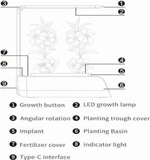 BTURYT Complete Hydroponic Culture System, Light Lamp for Plants, Retractable Light Post, Automatic Filling Light, Interior Herbal Kit, Suitable for Home, Kitchen