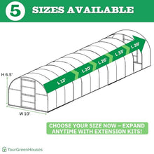 YourGreenHouses Polycarbonate Greenhouse Tunnel Clear 10x26 FT
