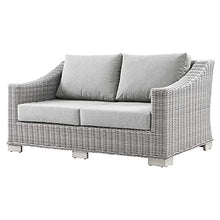 Lounge Sectional Sofa Chair Set, Rattan, Wicker, Grey Gray, Modern, Outdoor Patio Balcony Bistro