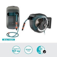 Gardena Rollup Wall Hose Box XL 35 m, Turquoise, Black, Grey, Orange, White