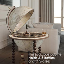 Waypoint Geographic Explora Bar Globe Liquor Storage Antique White