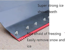 Snow Pusher Shovel, Snow Removal Shovel, Heavy Duty Rolling Snow Pusher,Adjustable Handle Height/Shovel Surfaces Direction
