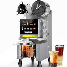 WantJoin Full Automatic Cup Sealing Machine 90/95mm 500-650 Cups/H Digital Control LCD Panel Grey