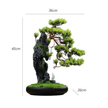 HCZKIUJ Bonsai Living Room Decorative Plants Simulation Green Bonsai Desktop Feng Shui Ornaments High-Grade Interior Decoration Simulation Tree Plant