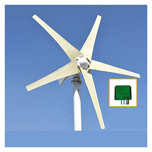 600W Wind Turbine Generator Windmill 12V 24V New Energy 5 Blades Horizontal Wind Turbine Generator with MPPT Controller - Onshore Wind(PWM Controller,12V_5)