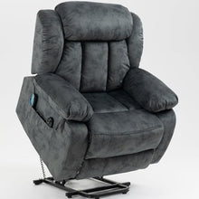 FANYE Electric Power Lift Chair with Massage and Heat, Dark Blue