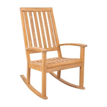 POVL Outdoor Calera Indonesian Teak Rocking Chair – Weather Resistant, Solid, High Back Porch Rocker Teak Outdoor Chairs - for Patio, Fire Pit, Deck, Backyard and Balcony