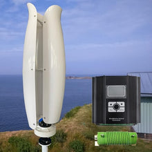ZHOZHUT 3000W Magnetic Levitation Wind Turbine 12V / 24V / 48V Wind Turbine with Controller and Unloader, No Noise Vertical Axis Wind Turbine Generator for Home, Street Lighting,White,3000W12V