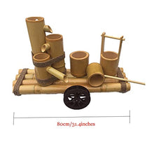 Solar Fountain Bird Bath Solar Fountain Bamboo Fountain Water Features for The Garden Water Feature Pump and Water Feature Gardens Add Luster to Your Zen Garden Or Backyard,6(80Cm/31.4In)