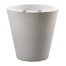 Crescent Garden Dot TruDrop Indoor/Outdoor Planter, Self-Watering Plant Pot, 26 Inches, (Alpine White)