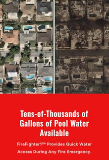 FireFighter1- Fire Hose for Pool Pumps Providing Instant Access to Pool Water During a Fire Emergency (100' (50' Hose w/ 50' Ext.) w/Installation Kit)