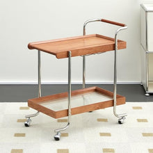 NRFJFOP Solid Wood Small Cart Set Content Frame Living Room Sofa Edge Mobile Vintage Tea Table