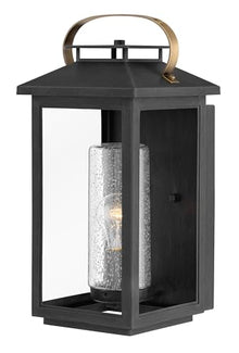 Hinkley Atwater Medium Outdoor Wall Mount Lantern w/Lumiglo, Black Finish