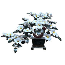 YXIANG56Q Fake Plants Artificial Bonsai Living Room Jade Peony Flowerpot Ornaments Fortune Tree Feng Shui Ornaments for Home Office Porch Lucky Gift Bonsai Tree(A)