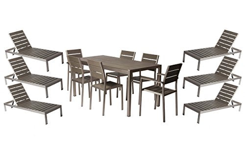Pangea Home X-Roy- 13PC Set Gry Roy 13 Piece Patio Set, Gray