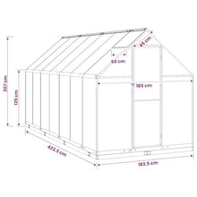 vidaXL Garden Greenhouse 72.24 x 166.73 x 81.50 in