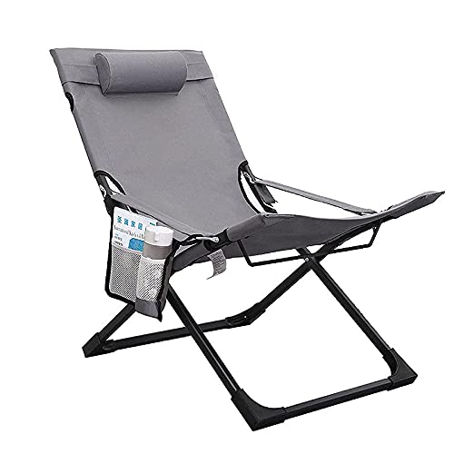 Reclining Chair Folding Zero Gravity Lounge Chair Oversize Deck Chairs For Garden Outdoor Patio Sun Loungers Bed Recliner With Head Pillow Loading Up To 200Kg Black Strips