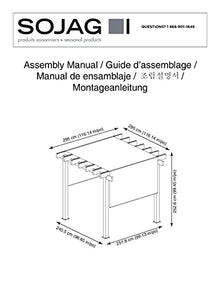 Sojag Yamba 10x10 ft. Pergola Black