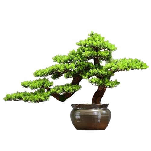 YXIANG56Q Fake Plants Simulation Bonsai Fake Green Plants Potted Plants Office Study Decorative Ornaments Hotel High-Grade Furnishings Bonsai Tree
