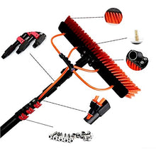 Water Fed Pole Kit Solar Photovoltaic Panel Car Trucks 20m/65.6ft Hose Rotating Cleaning Brush Adjustable Window Glass Cleaning Pole 2 Water Pores,6m/20ft