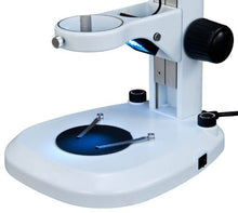 OMAX Microscope Stand with Dual LED Lights for 76mm Stereo Microscope Body White