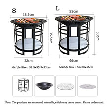 UILMLIO Outdoor Indoor Grill Table - Large Barbecue Rack with Charcoal Stove, Fire Basin & Heating - Perfect for Carbon Fire Cooking & Tea Preparation S (Large)
