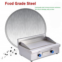 Commercial Propane Gas Griddle, 2 Stainless Steel Burner Tabletop Gas, Portable Table Ttop Grill, Large Non-Stick Steel Griddle, Teppanyaki Cooking Plate, Stainless Steel Portable Flat Top Grill,720