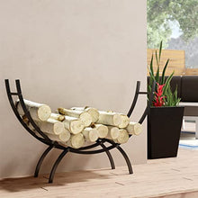 DJVHSRI Iron Arched Black Fireplace Front Firewood Shelf Firewood Storage Rack Flooring Home,