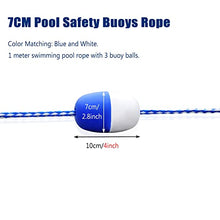 REMYSAOS Pool Safety Rope, Pool Rope Pool Safety Rope and Float Kit, 1-10 M Floating Buoy Line Accessories with 2 Pre-Assembled Stainless Hooks, for Inground Swimming Pool (Size : 8m/26ft/315in)
