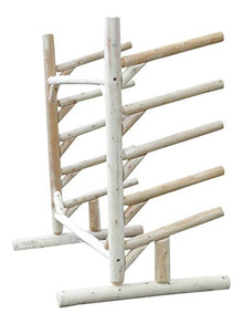 Log Kayak Rack 5 Place 1 Sided SUP Unfinished