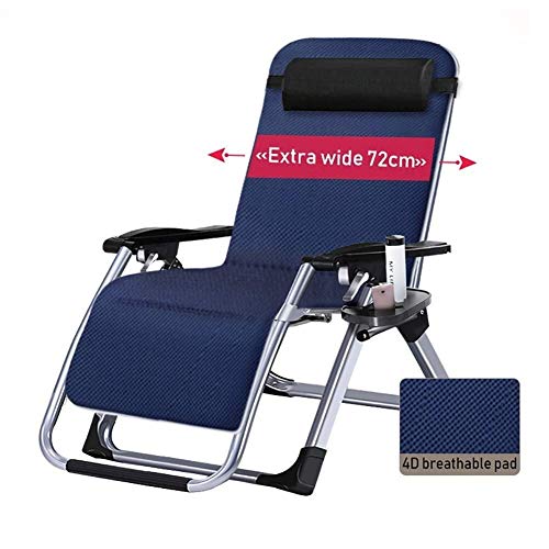 YWangQiang Garden Outdoor Extra Large Zero Gravity Rocking Patio Lounge Chair Home Lounge Chair Folding Beach Deck Chair with Cushion Support