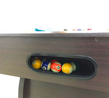 SIMBASHOPPING USA 7 Feet Billiard Pool Table Snooker Full Set Accessories Game mod. RED Devil Brown Red